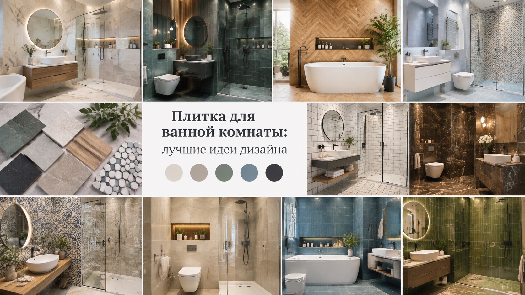 Плитка для ванной комнаты: лучшие идеи дизайна и практические советы