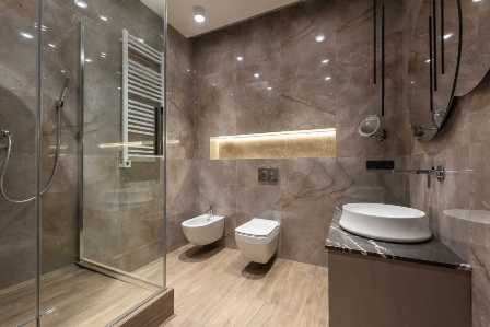 Отделка ванной комнаты с использованием натуральных материалов